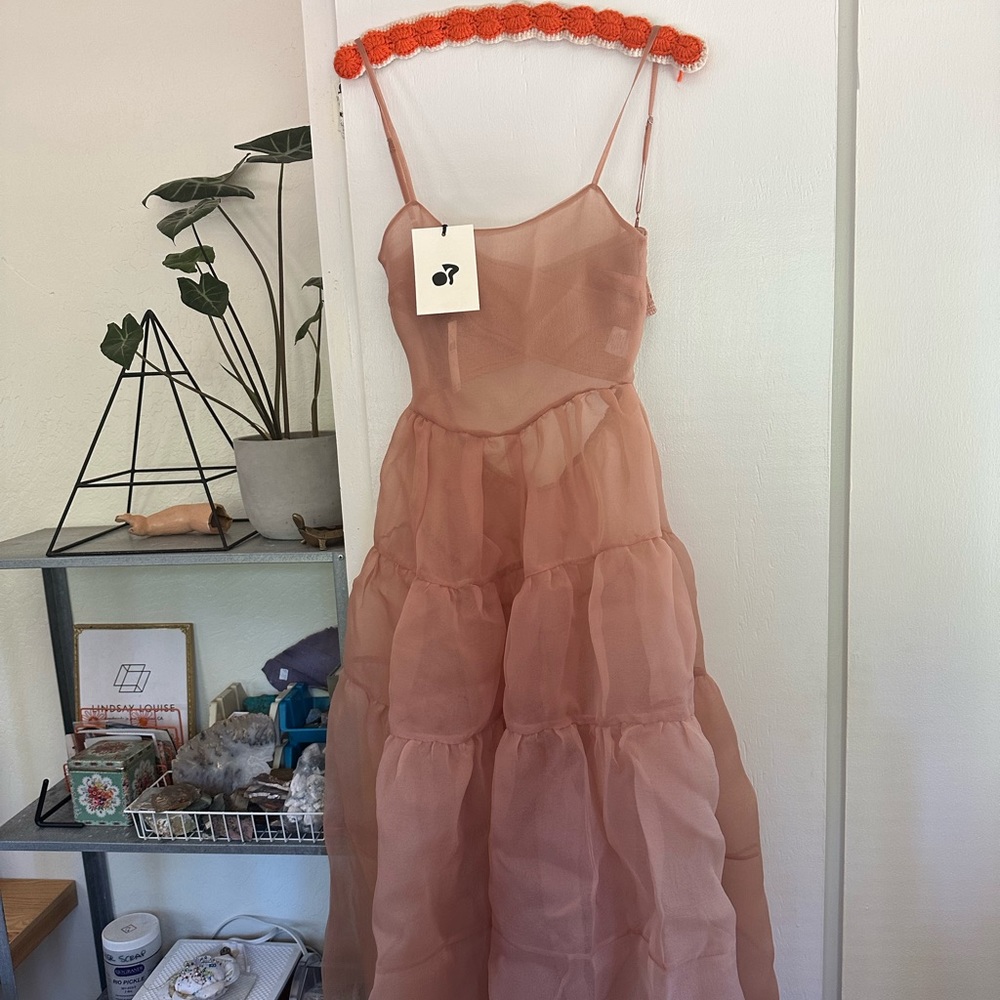 OHSEVENDAYS TIERED SHEER MIDI DRESS - size XS